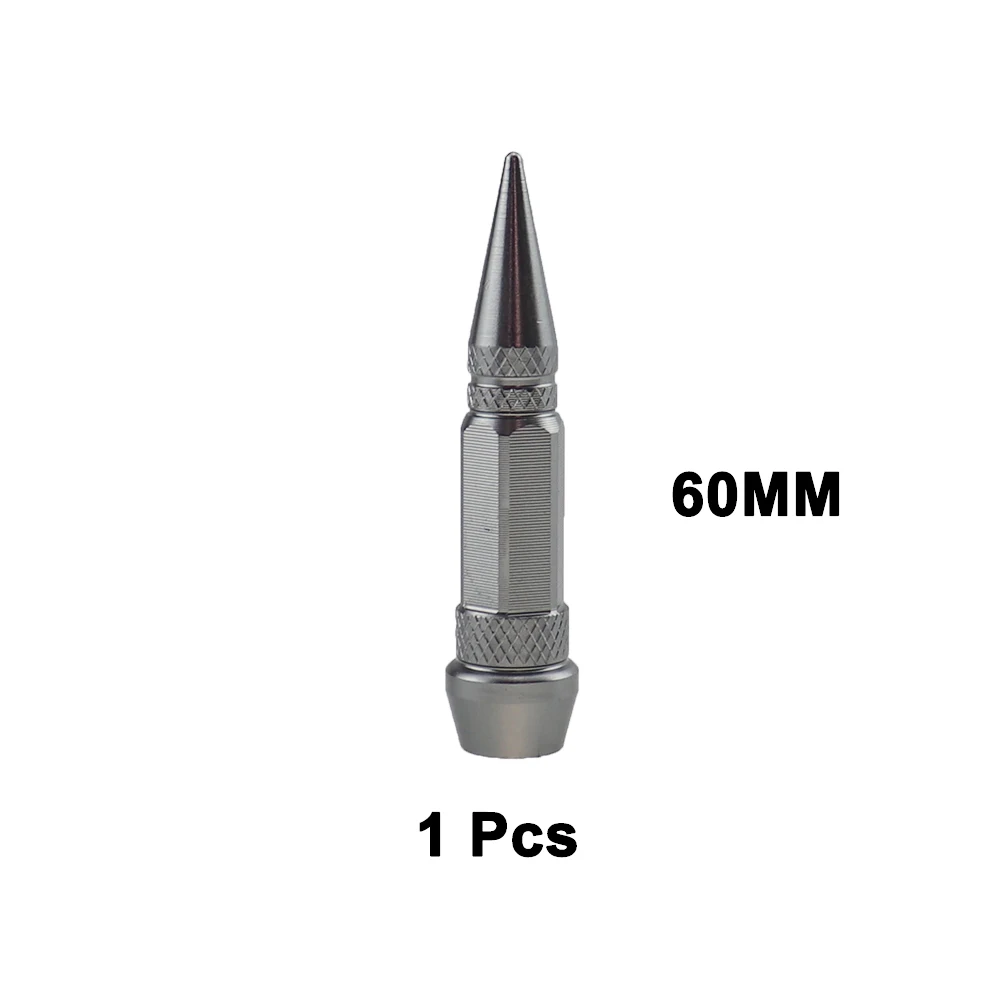 60mm Titanium 1pcs 1 шт. Универсальный Алюминий сплава для автомобилей и мотоциклов Автомобильный велосипед Спайк Форма пыле шин колесо, Шпиндельный колпачки стайлинга автомобилей Тюнинг - Цвет: 60mm Titanium 1pcs