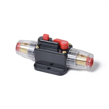 

Manual Reset Inline Circuit Breaker Fuse Holder 30A 40A 60A 80A 100A For Car Audio Boat