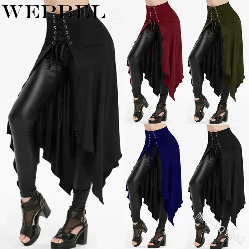 Женские винтажные юбки WEPBEL длинная юбка в стиле стимпанк с неравномерным подолом