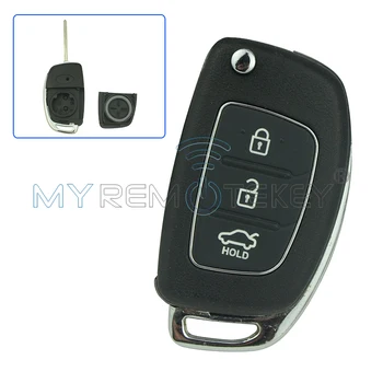 

Remote key shell case cover Flip Folding Car Key Replacement 3 Button TOY49 For Hyundai I20 I30 Elantra Genesis Remtekey