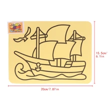 Раскраска на основе песчаной живописи креативное искусство мультфильм бумажные инструменты для рисования ремесло Детские игрушки