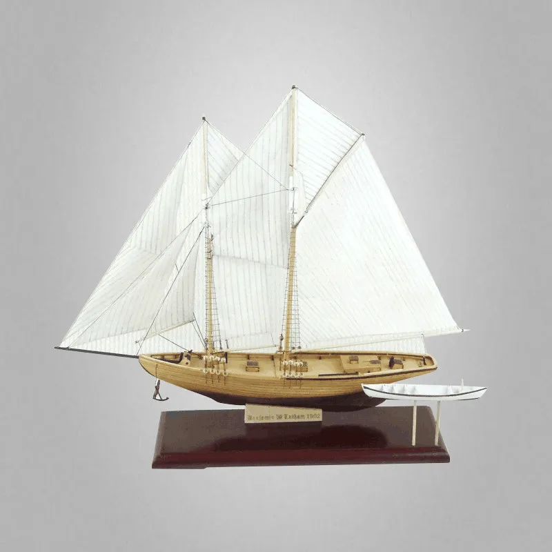 Смешные 1: 81 масштаб классики Парусник модель лодки Бенджамин W. Latham 1902 DIY Sailboat деревянная модель корабля строительные наборы