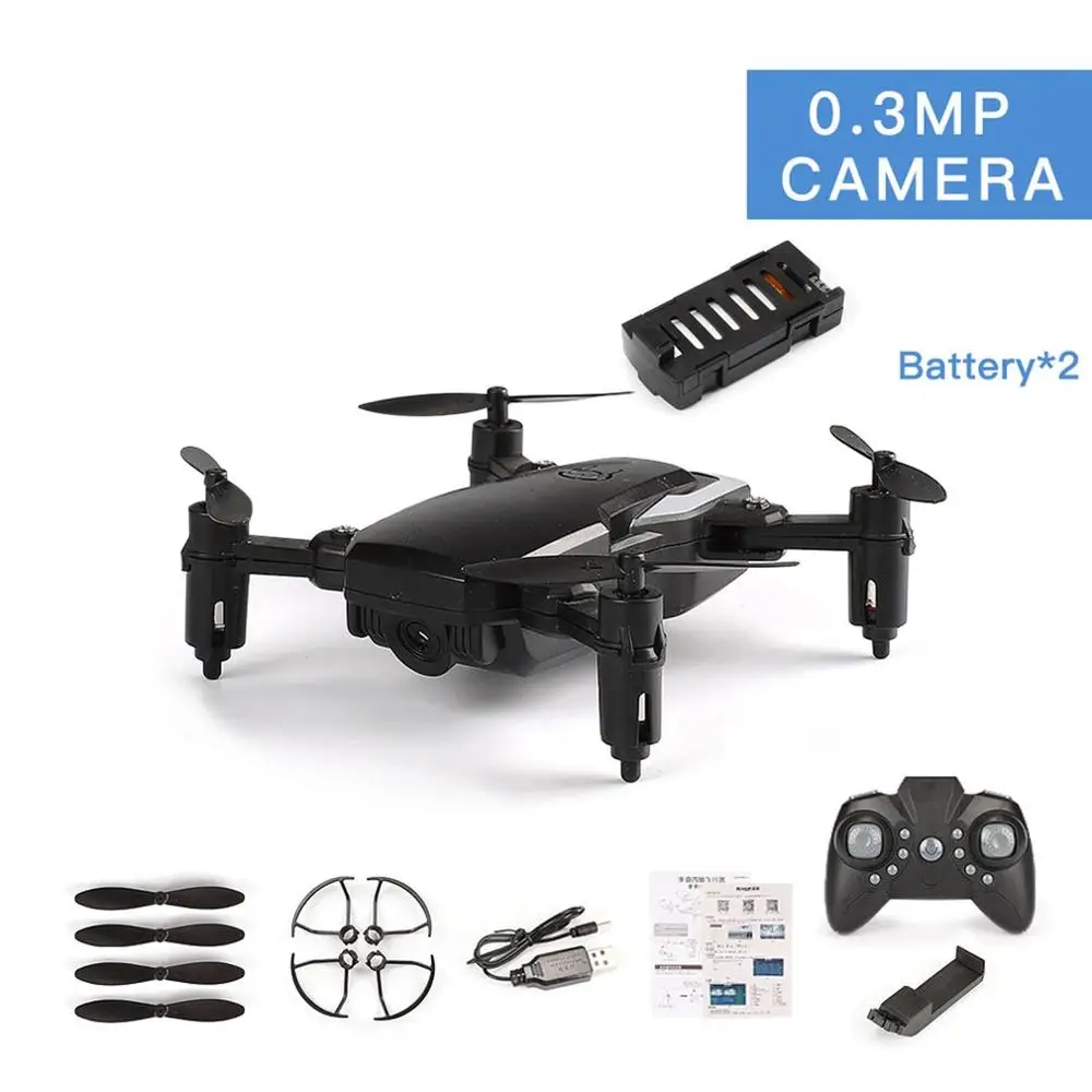 480P Black 2 Battery LF606 Квадрокоптер мини-Дрон с камерой 720P FPV Профессиональная HD Складная камера дроны высота удержания детей ChristmsToy - Цвет: 480P Black 2 Battery
