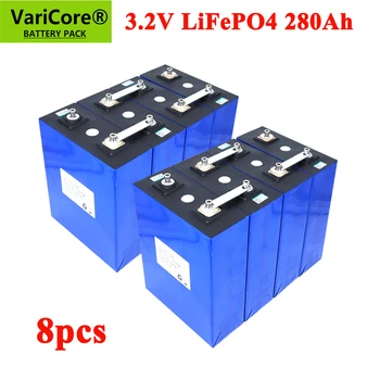 شراء8 قطعة VariCore 3.2 فولت 280Ah Lifepo4 بطارية قابلة للشحن لتقوم بها بنفسك 12 فولت 24 فولت 36 فولت 2800000 مللي أمبير ل سيارة كهربائية RV نظام تخزين الطاقة الشمسية