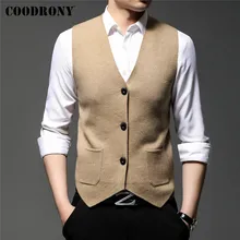 

COODRONY Brand Autumn Winter New Arrival Soft Warm Knitwear Sleeveless Vest Sweater Business Casual Cardigan Men Clothing C2117
