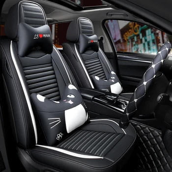 

Full Coverage Eco-leather auto seats covers PU Leather Car Seat Covers for lada 2107 2110 2114 grant kalina