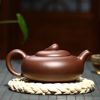 

Yixing Purple Clay Teapot Chinese Handmade Kung Fu Zisha Tet Set Teaware 260ml Free Shipping