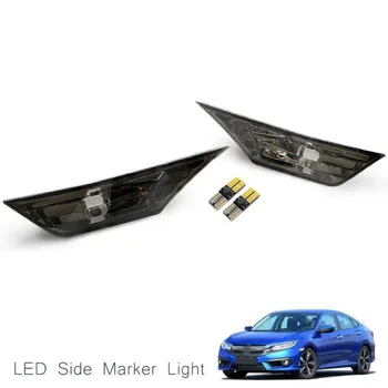 

1 Pair Amber Indicator LED Bulb Front Side Marker Lamp Smoke Lens For Honda Durable And Practical To Use