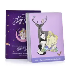 55 adet o kutsal kendinden bakım Oracle kartları İngilizce Tarot kartı seti PDF kılavuz kehanet Tarot güverte kişisel kullanımı