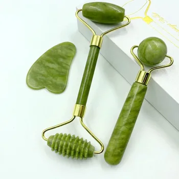 

Natural Jade Stone Massage Roller Guasha Board SPA Scraper Face Anti-wrinkle Treatment Body Face Massager Health Care Tools