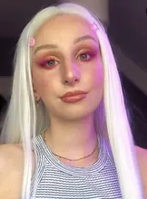 Pelucas sintéticas malla con división frontal largas o cortas, rectas, color blanco, Cosplay/fiesta/pelucas para uso diario para mujer, fibra resistente al calor