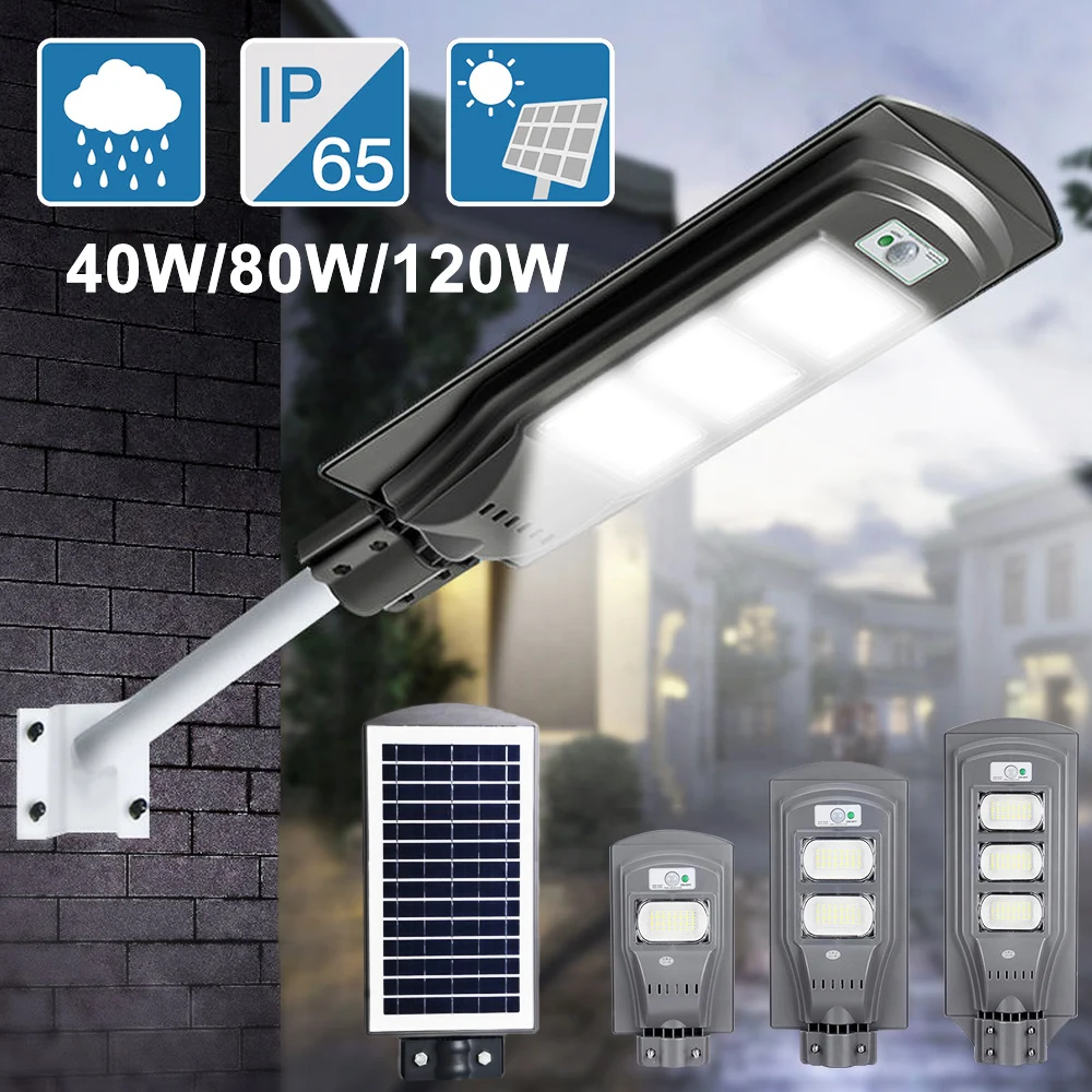 

40W/90W/120W LED Solar Light Street Light Infrared Human Body Induction Solar Wall Lamp Security Waterproof Garden Yard Lamps