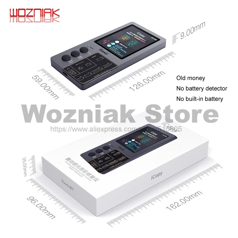 without Battery QIANLI iCopy Plus ЖК-экран Фоточувствительный инструмент для ремонта 7 7p 8 8p x s XR xsmax батарея фотометр - Цвет: without Battery