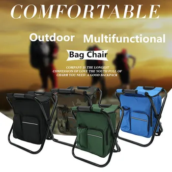 

Waterproof Folding Camping Fishing Chair bag Stool Backpack with Cooler Insulated Picnic Bag Hiking Camouflage Seat Table Bag