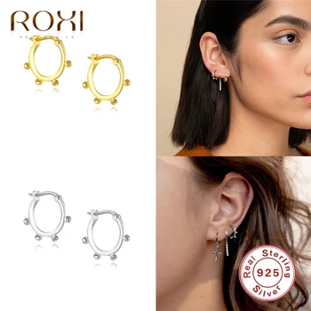 

ROXI 925 Sterling Sliver Tiny Ball Stud Earrings for Women Small Beaded Cartilage Earrings Minimal Dotted Geometric Earrings
