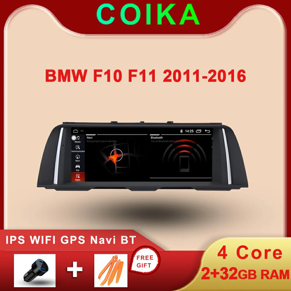 

COIKA Android 10 System Car Multimedia Player For BMW F10 F11 2011-2016 WIFI Google 2+32GB RAM BT IPS Touch Screen GPS Navi