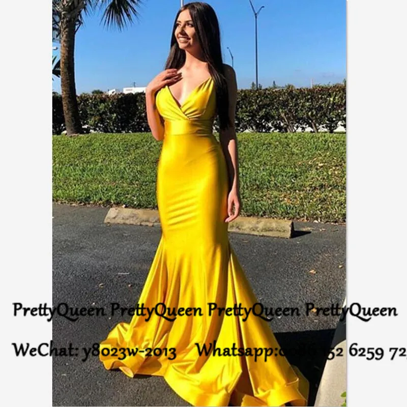 Сексуальные платья русалки для выпускного вечера, золотое, желтое, vestido de festa, спагетти ремень, длинное вечернее платье со шлейфом, вечерние платья