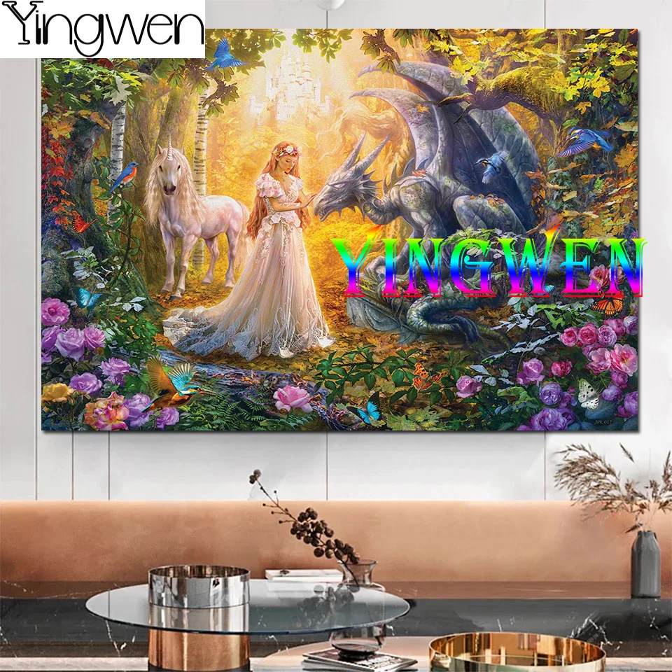 5D DIY Diamond Art Fantasy Unicorn Diamond Painting Full Square