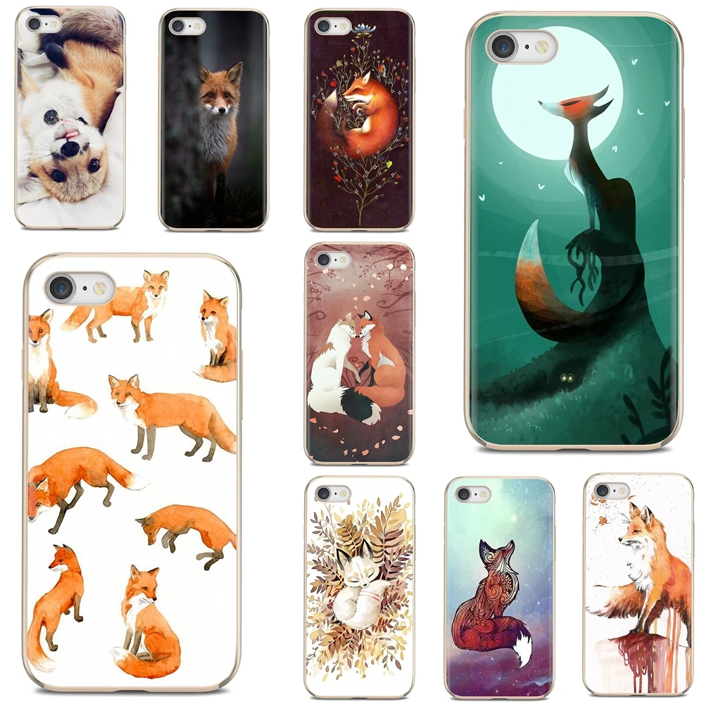 Акварельные лисы Red Baby Fox animal для Huawei P8 P9 P10 P20 P30 P Smart 2019 Honor Mate 9 10 20 8X 7A 7C Pro Lite мягкий