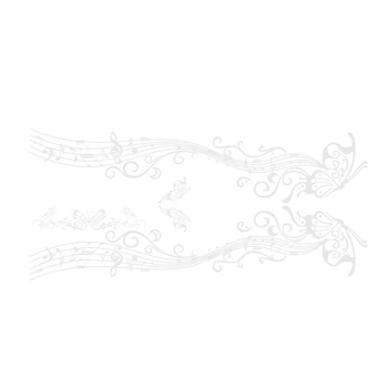 

Car Sticker Body Butterfly Note Sticker Garland Music Score Notes Car Styling White