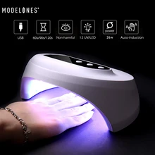 Modelones Z10 24 Вт умная сенсорная УФ лампа для ногтей Сушилка для ногтей машина для геля 12 Светодиодный s USB кабель Сушилка для ногтей быстрая сушилка светодиодный инструменты для ламп