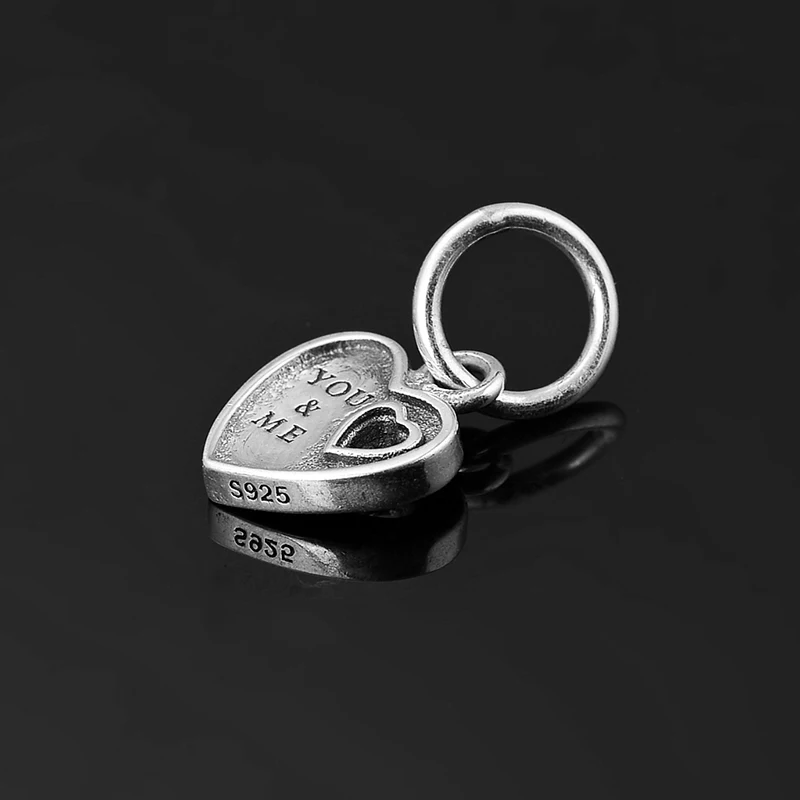 Новинка 925 серебряная буква YOU& ME в форме сердца тонкие Подвески бусины подходят к оригинальному Пандоре браслет ювелирные изделия изготовление