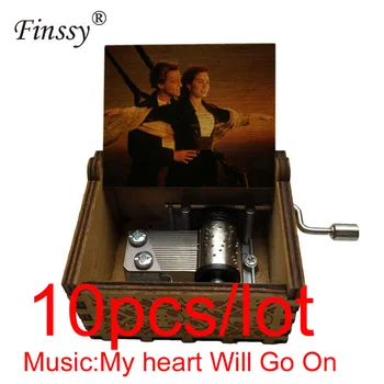 

10pcs/lot Custom Text Music Box Happy Birthday La Casa de Papel Bella Ciao Castle in the Sky My heart Will Go On Surprise Gift