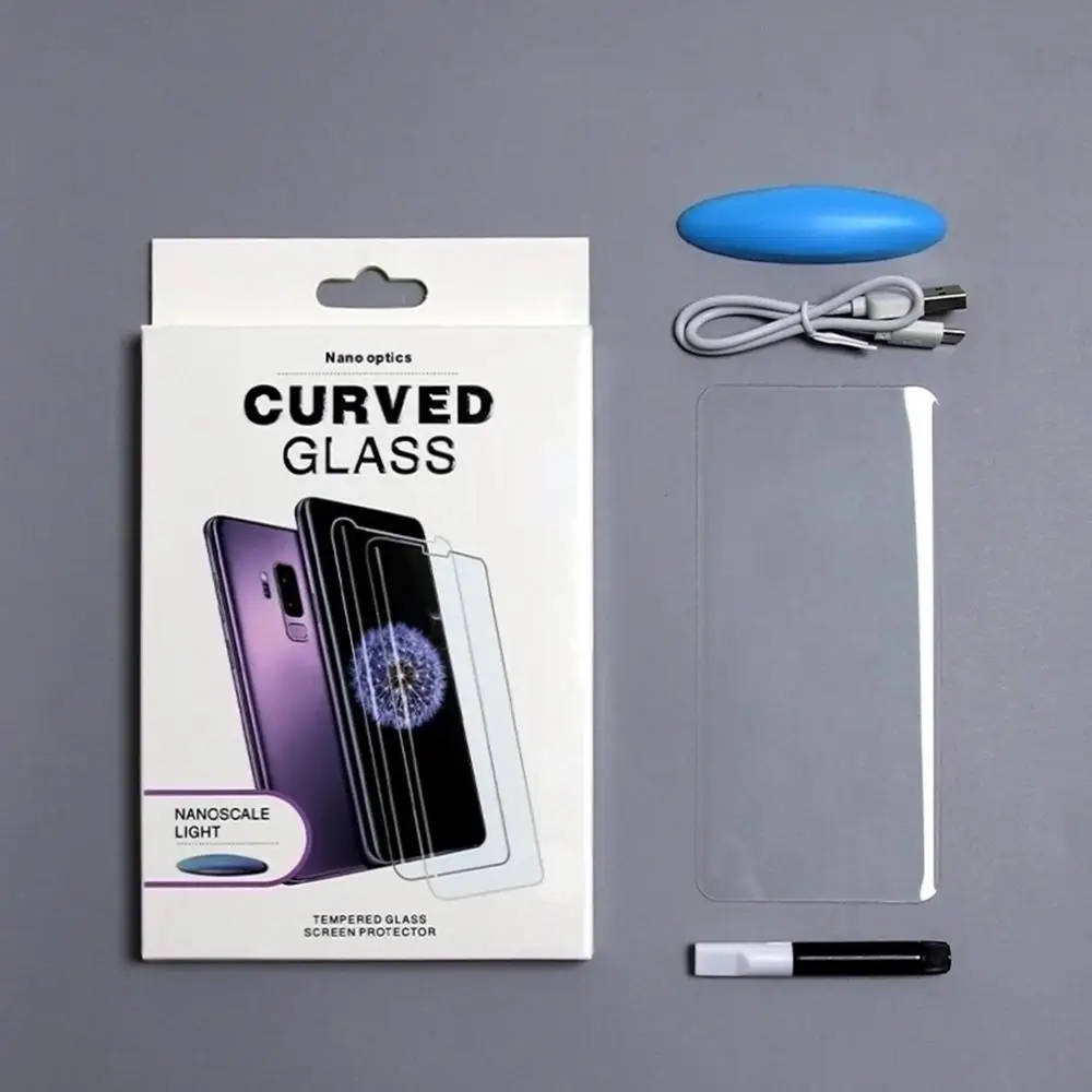 Для Galaxy Note10 Pro защитная пленка из закаленного стекла УФ-жидкость изогнутая поддержка разблокировки отпечатков пальцев