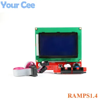 

RAMPS1.4 LCD 12864 LCD Control Panel Module for 3D Printer Smart Controller Display Monitor Motherboard with Cable and Adapter