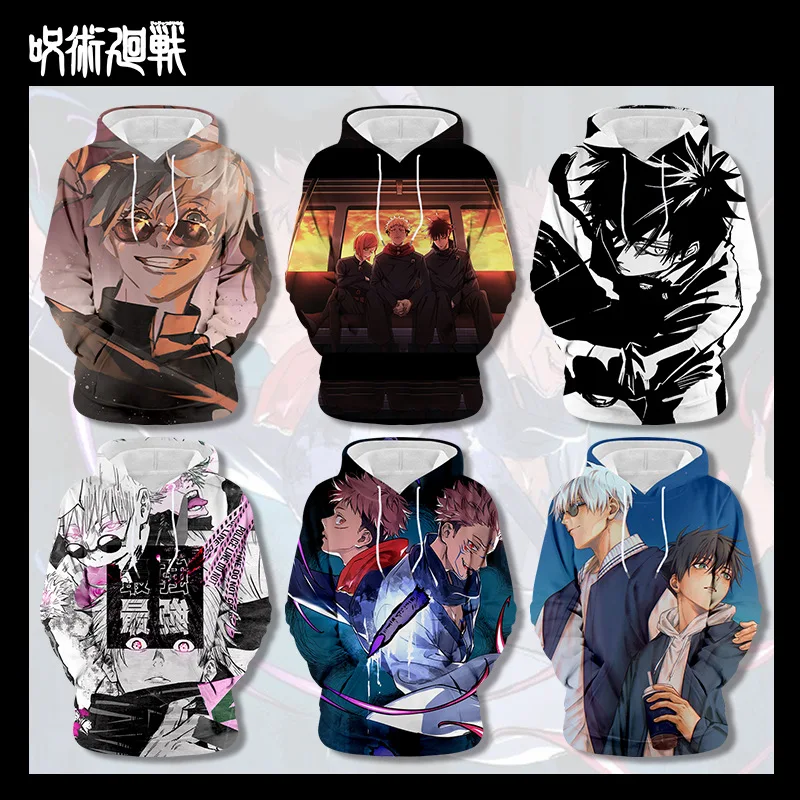 

Anime Jujutsu Kaisen 3D Printed Hoodie Spring Autumn Cartoon Streetwear Harajuku Yuji Itadori Pullover kenma Hip Hop Sweatshirts