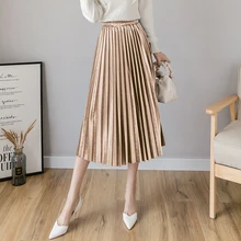 HAYBLST Брендовая женская юбка новая осенне-зимняя модная Готическая Лоскутная одежда Kawaii корейский стиль гофрированные длинные юбки для женщин