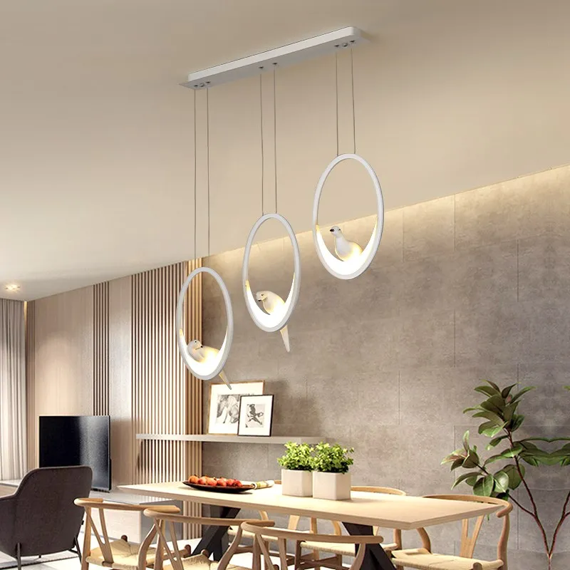

White/Black Led Chandelier For Dining room Kitchen lustre Modern Chandelier Lighting Fixtures lamparas de techo colgante moderna