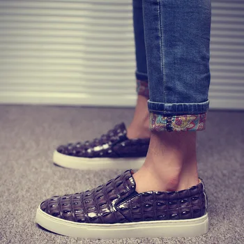 

REETENE Size 47 Men Casual Shoes Men Leather Walking Boat Shoes Loafers Male Flat Shoes Handmade Vintage Loafers