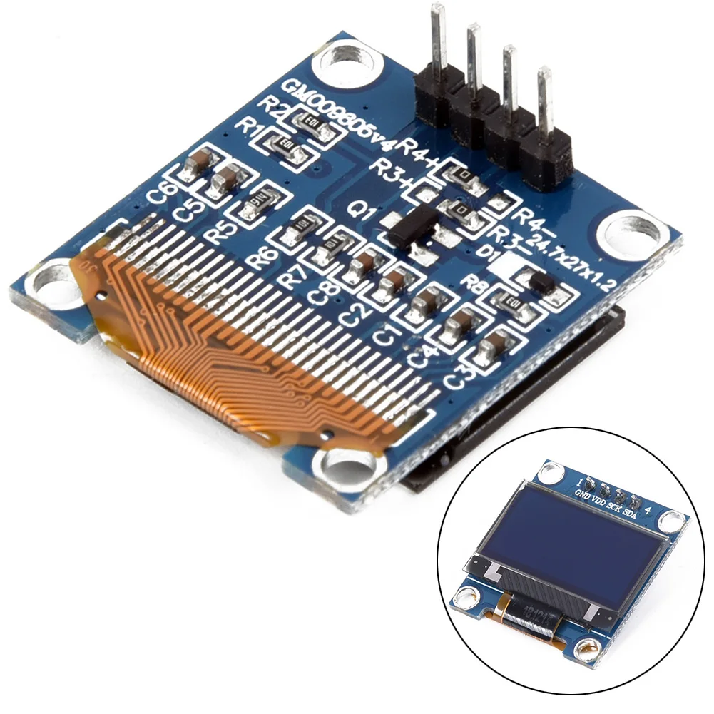 DC3.3V-5V OLED ЖК-дисплей модуль разрешение платы IEC IIC интерфейс компоненты