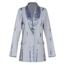Suit Women 2020 New Heavy Industry Hand-nailed Button-up Decorative Suit Jacket Single Button Notched Women Jackets and Coats Suit Women 2020 New Heavy Industry Hand-nailed Button-up Decorative Suit Jacket Single Button Notched Women Jackets and Coats