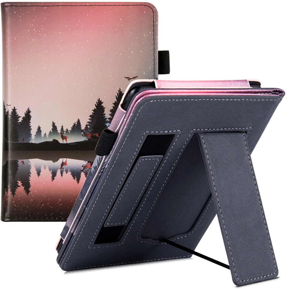 Succtopy Coque pour Kindle Paperwhite 6.8 (11e Génération - 2021) PU Cuir  Cover Tablette Housse de Protection Kindle Paperwhite 2021 Porte-Crayons  Portefeuille Tablet Étui - Bleu : : High-Tech