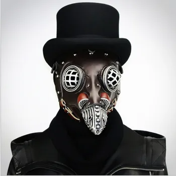 

Halloween Mask Steampunk Plague Bird Mask Doctor Mask Long Nose Cosplay party Fancy Mask Leather