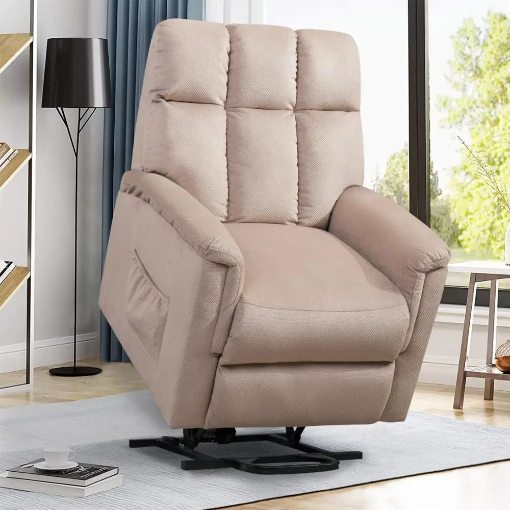 

Power Lift Chair Soft Fabric Recliner Lounge Chair For Living Room Sofa With Remote Control Home Accessories Room Decor