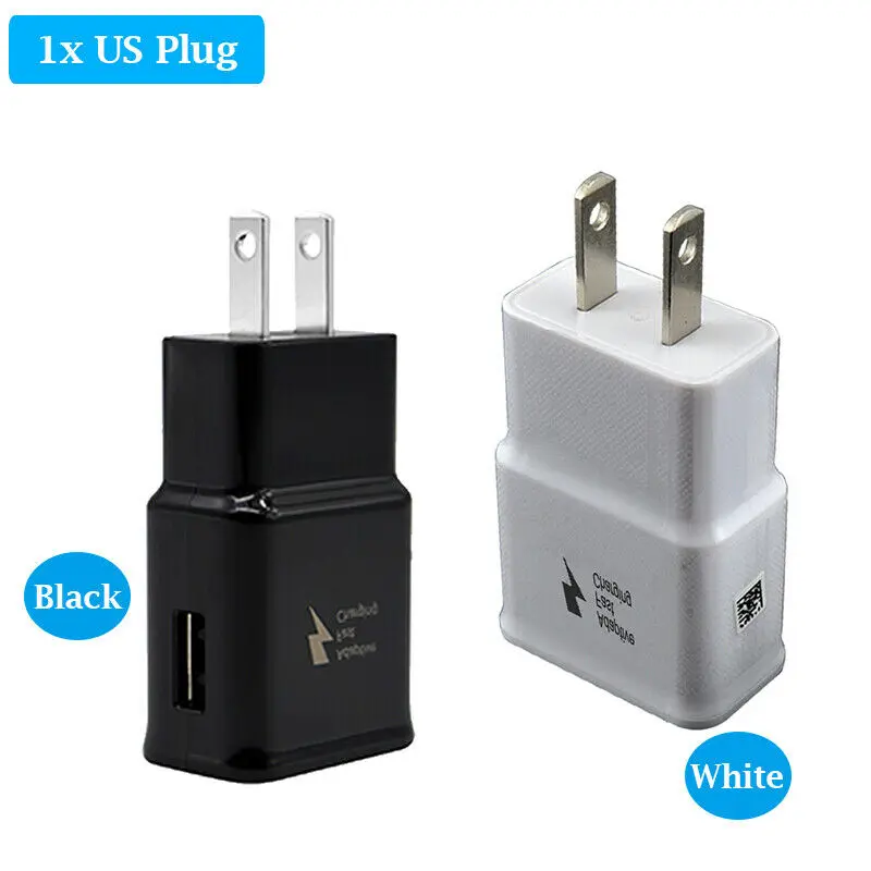 

US EU Plug Fast Charger Wall Adapter Fast Charge Type C Micro USB Cable for Samsung Galaxy S10 S8 S9 Plus note 8 9 A3 A5 A7