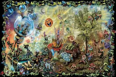 Лот стиль выбор Trippy гриб волшебное Искусство Шелковый плакат для вашего дома