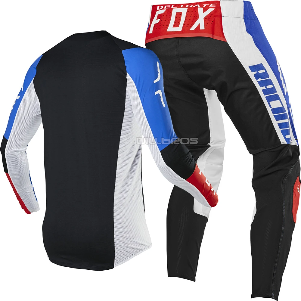 Flex Air Delicate Fox мотоцикл MTB комплект для велосипеда внедорожный мотокросса горный велосипед мужской серый белый костюм