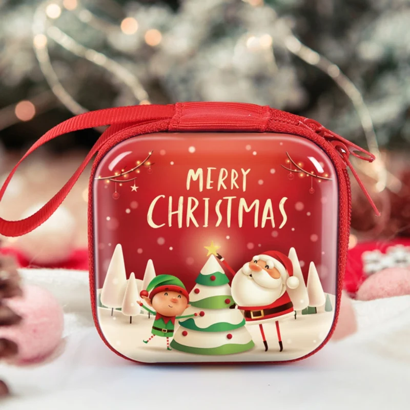 Креативный дизайн, рождественский подарок для детей, кошелек для монет Санта-Клауса для конфет, детский карман, маленький кошелек для денег, сумка на молнии для монет