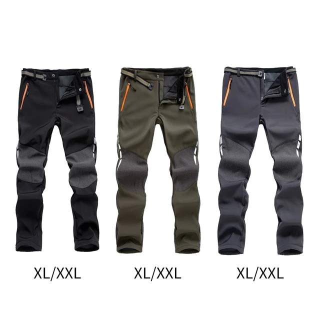 Men's Hiking Snow Pants, Ski Winter Warm Fleece Pants, Warm Inner Lining, Outdoor  Waterproof Camping Pants - AliExpress