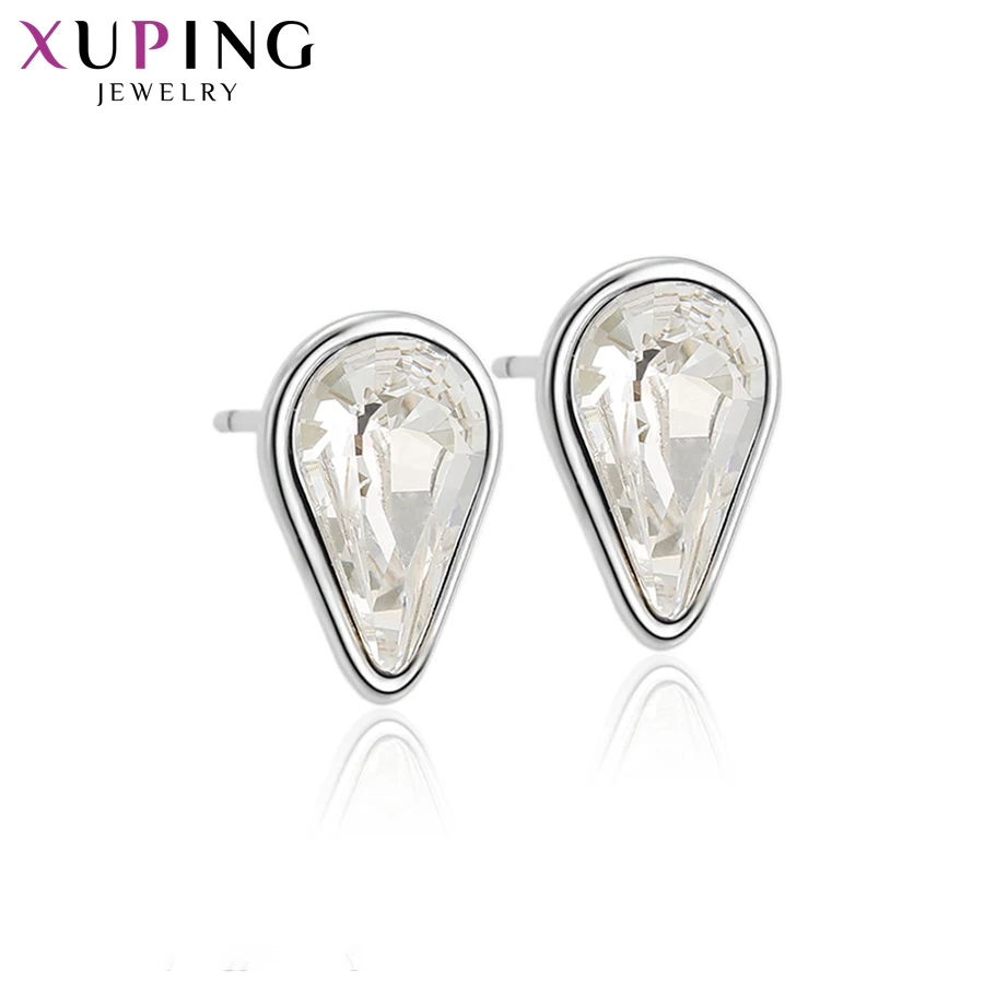 Xuping серьги гвоздики для отдыха удобные кристаллы от Swarovski изысканные женщин