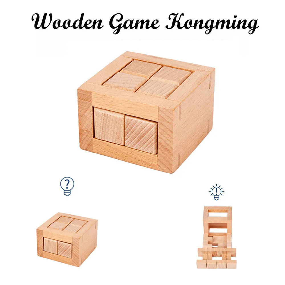 

Wooden Prison Break Puzzle Magic Brain Teasers Toy Intelligence Game Kongming