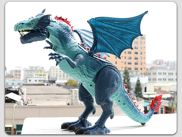 Модель животного ледяной дракон Огненный Дракон проекция T-Rex Электрический динозавр игрушка Западный Дракон 1041a