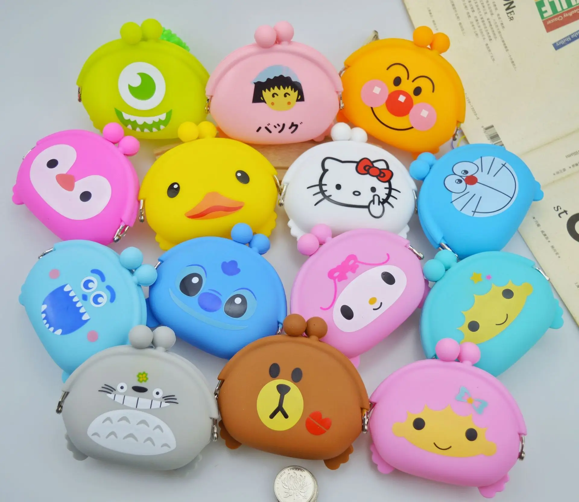 New Fashion Lovely Kawaii Candy Color Cartoon Animal Women Girls Wallet Multicolor Jelly Silicone Coin Bag Purse Kid Gift#EDS