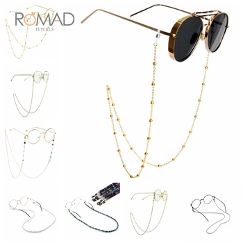 

Handmade Reading Glasses Chain Retro Imitation Pearl Beaded Sunglasses Chain Eyeglasses Necklace Eyewear Glasses Frames Rope R40