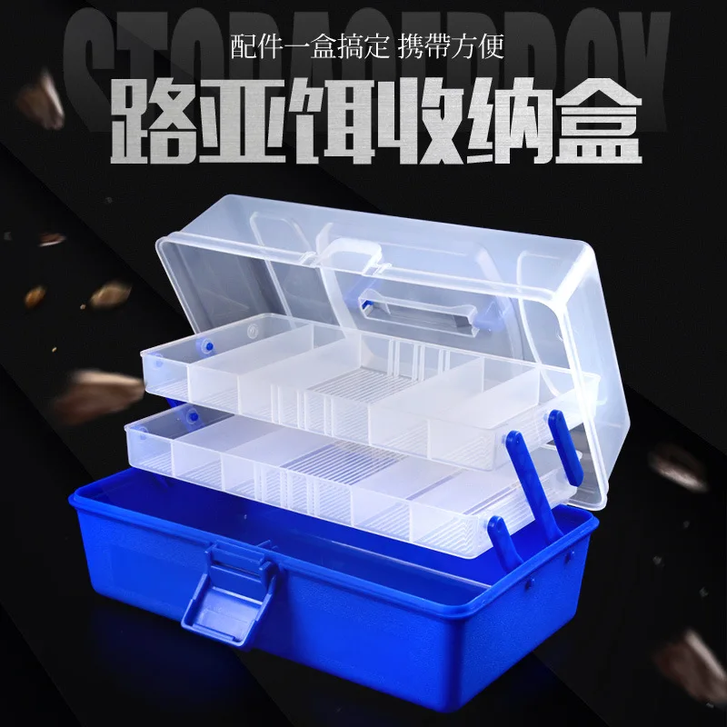 

Lure Bait Accessory Box Multi-functional Hand Folding Fishing Toolbox Plastic Multilayer Fishing Angling Supplies