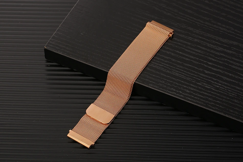 20 мм 22 мм браслет из нержавеющей стали для samsung Galaxy 42 мм 46 мм для huawei watch GT Миланский металлический магнитный ремешок